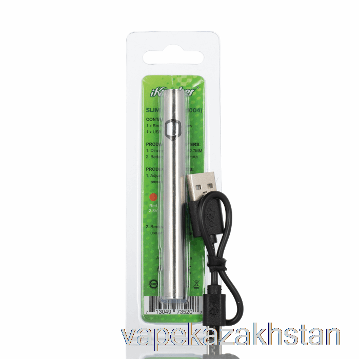 Vape Smoke iKrusher SLIM Pen Vaporizer Battery Silver